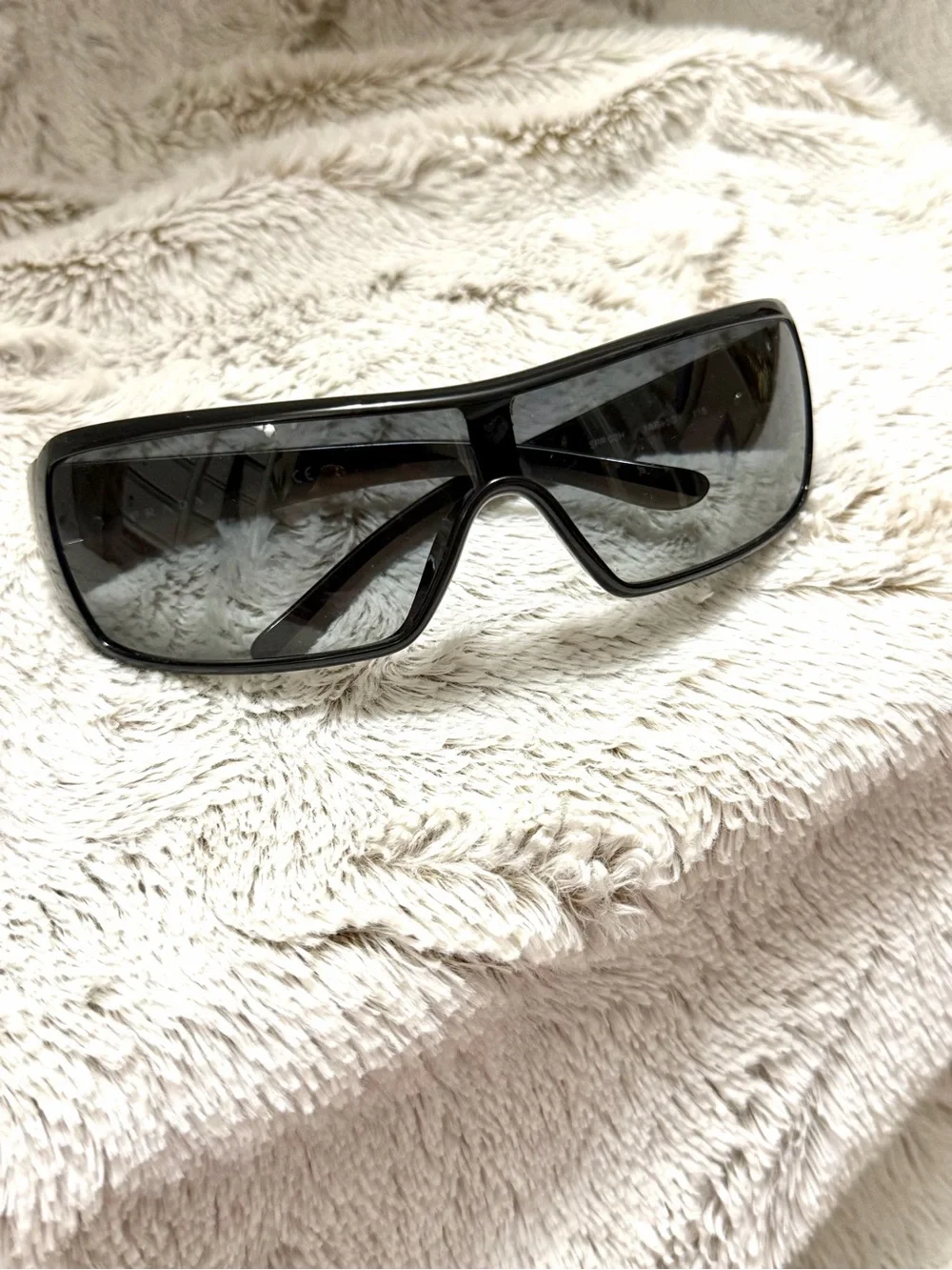 Prada SPR 03H Vintage Early 2000’s Shield Wrap Rectangle Sunglasses
